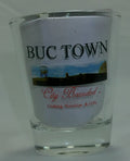 Buc Town 2oz Shot Glass: Beecher, MI Barware Pride Gift
